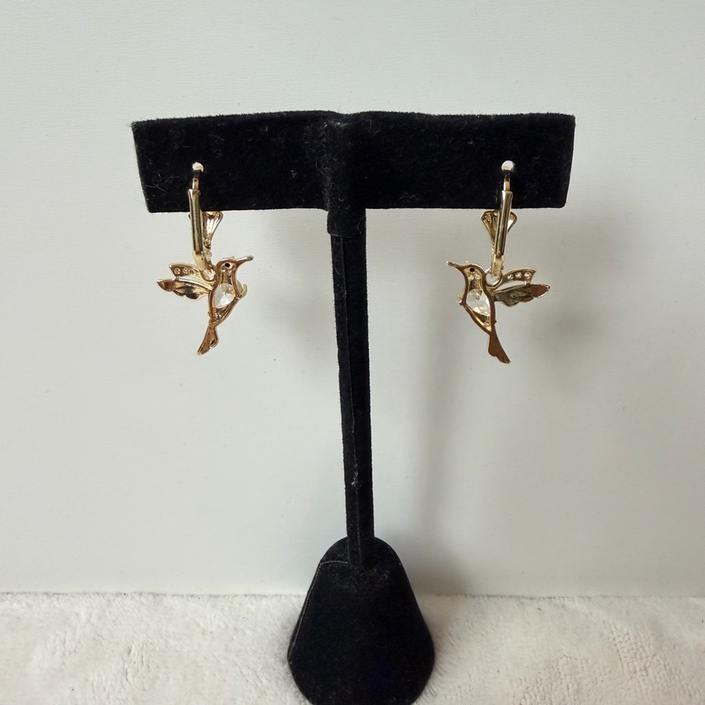 SOLD☀️Hummingbird Dangle Earrings - Picture 4 of 5